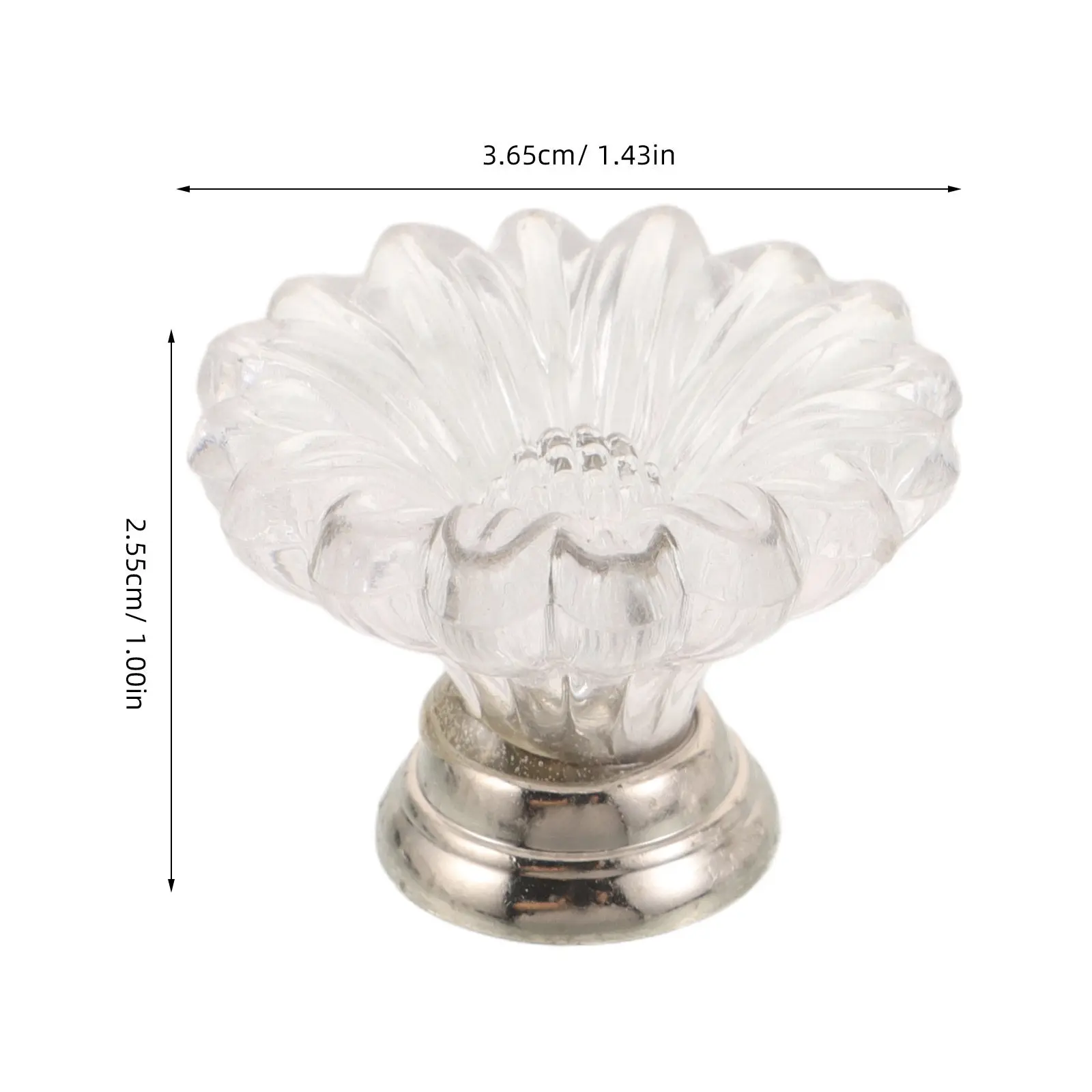 10Pcs Acrylic Cabinet Handles Transparent Clear Single Hole Hardware for Kitchen Wardrobe Dresser Drawer Decorative Door Pulls