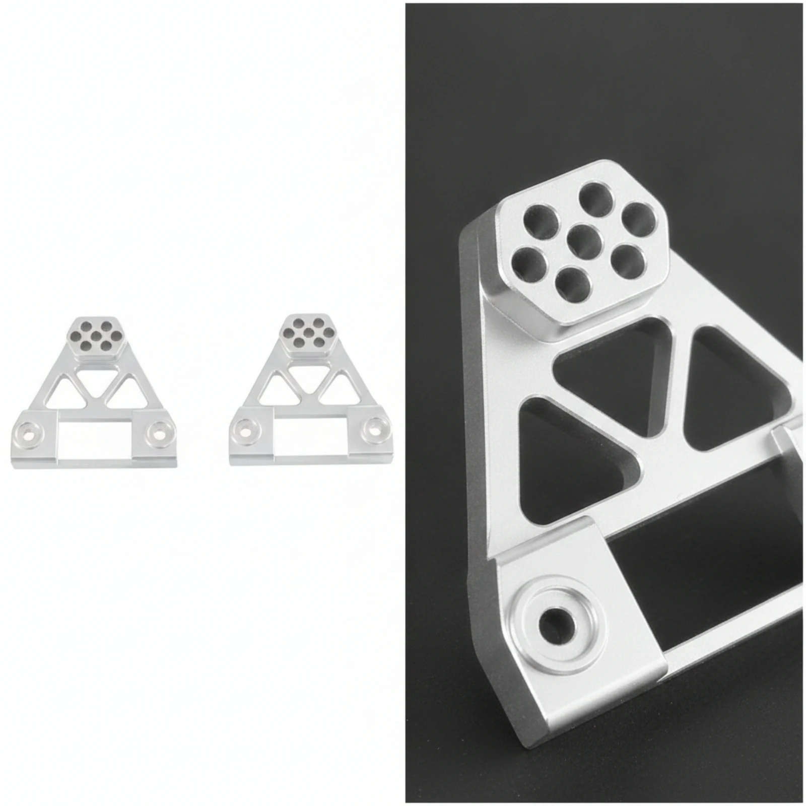 Rear Shock Bracket CNC-Machined Rear Shock Mount Chassis Bracket with Mounting Holes Easy-to-Install Pre-Drilled