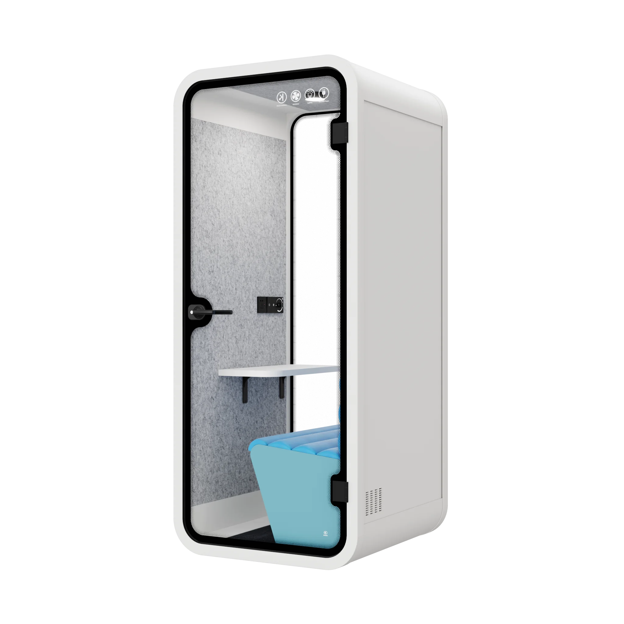 Office Pod Soundproof Cabin Aluminum Alloy Frame With Built In Ventilation for Open Plan Office Private Meeting