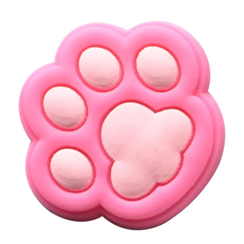 PVC 2pcs lot dog cat paw shoe buckle charms accessories decorations for sandals sneaker clog wristbands straw kids unisex gif