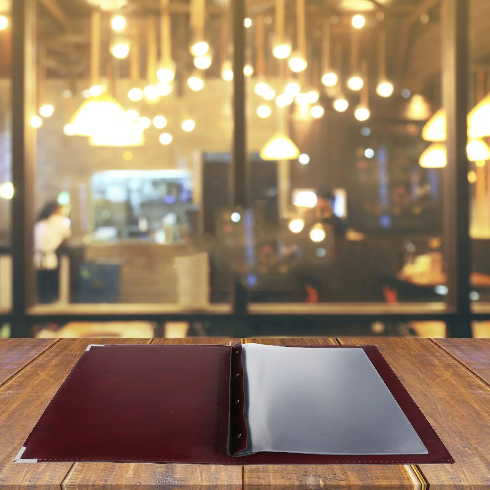 8 Pages Transparent Clear Restaurant Menu Cover Folder Replaceable Holder for Hotels Cafes Bars Restaurant Menu Covers