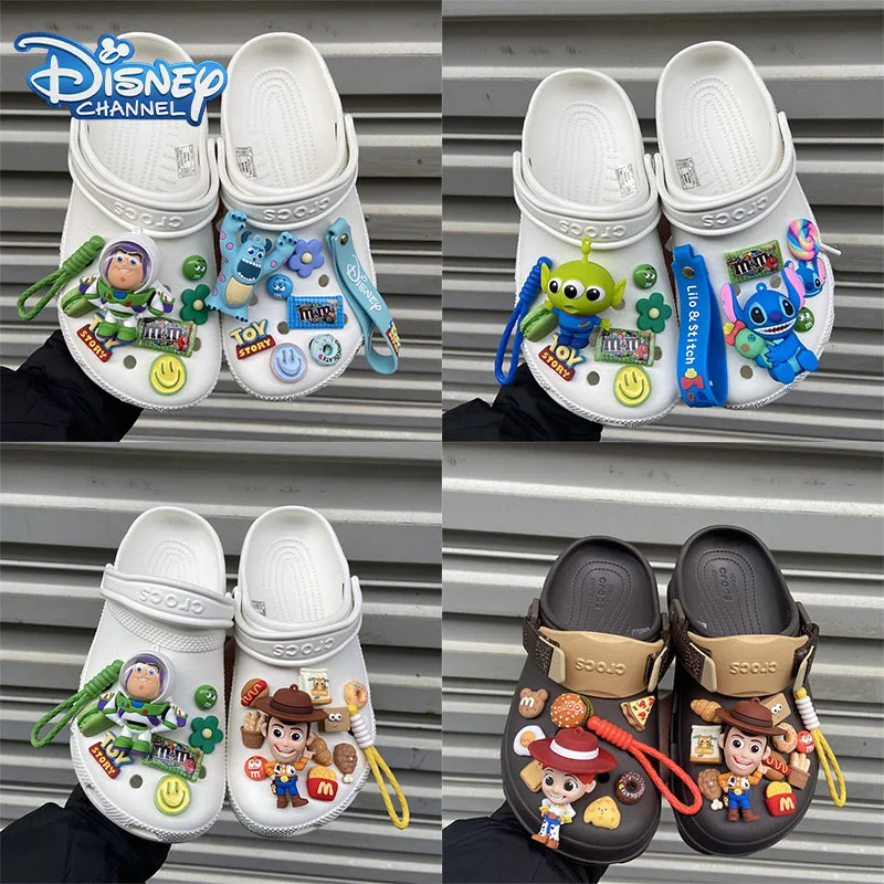 Disney Toy Story Shoes Flower Set DIY Anime Buzz Lightyear Shoes Buckle Detachable Cartoon Shoes Decorative Buckle Toy Kids Gift