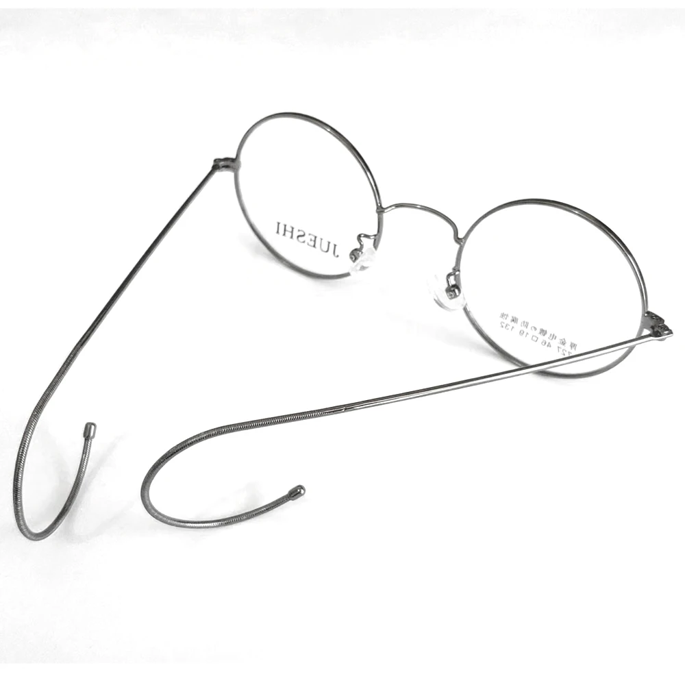 Retro Round Spring Glasses Flexible Optical Eyewear Vintage Filamentous Eyeglasses Classic Adjustable Spectacles