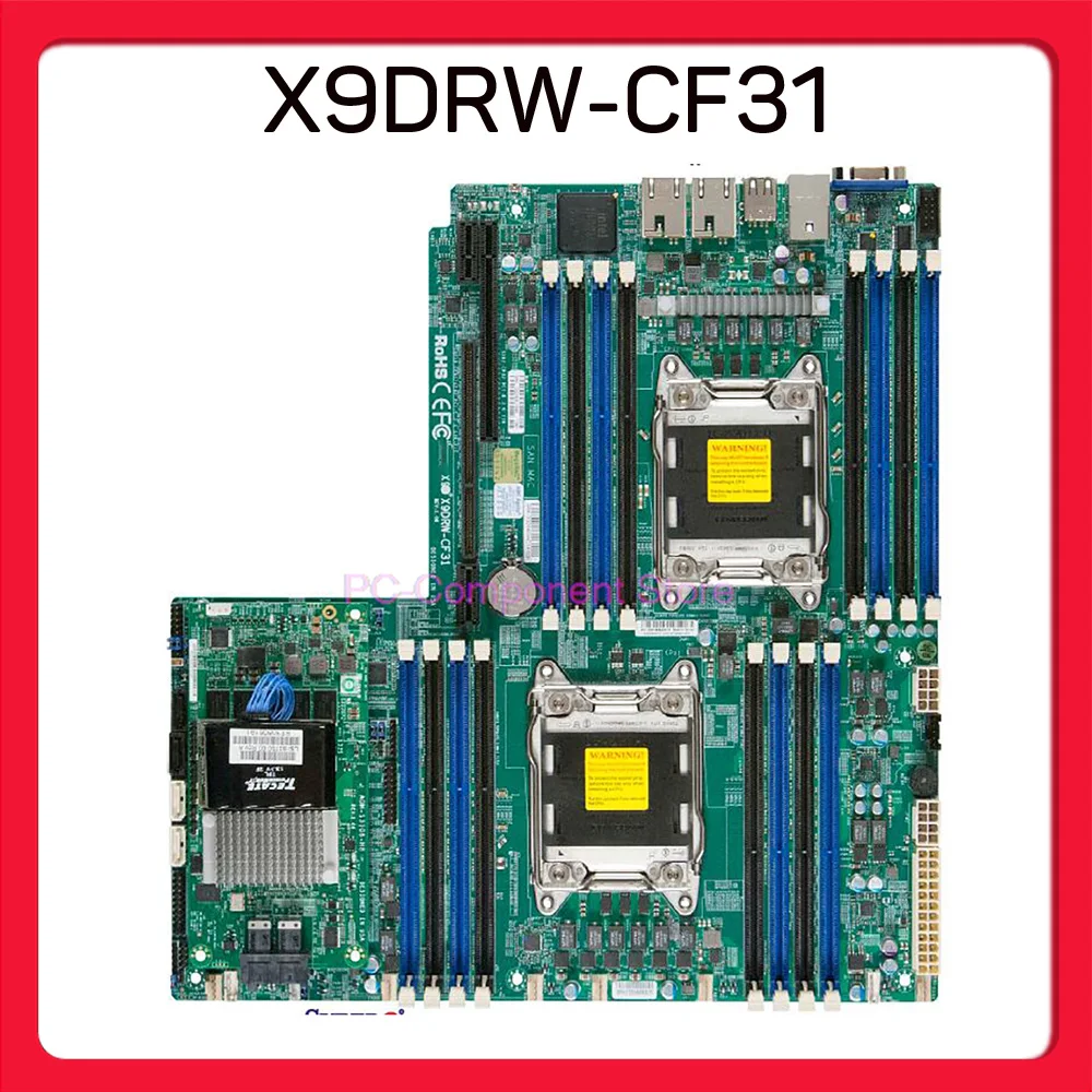 X9DRW-CF31 For Supermicro Server Motherboard  Xeon E5-2600 V1/V2 Family LGA2011 DDR3 8x SAS3 (12Gbps) Ports via AOM