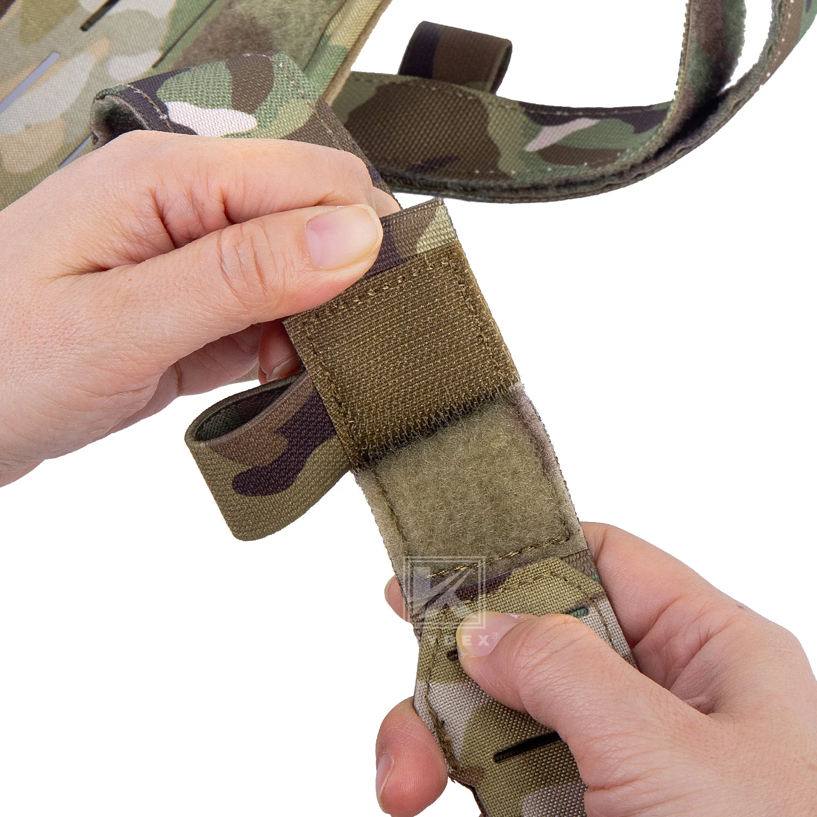 KRYDEX Taktischer Brustgurt mit Rücken-MOLLE-Panel und zusätzlichem Ladesystem für Airsoft-Ausrüstung und Zubehör – Detail 5