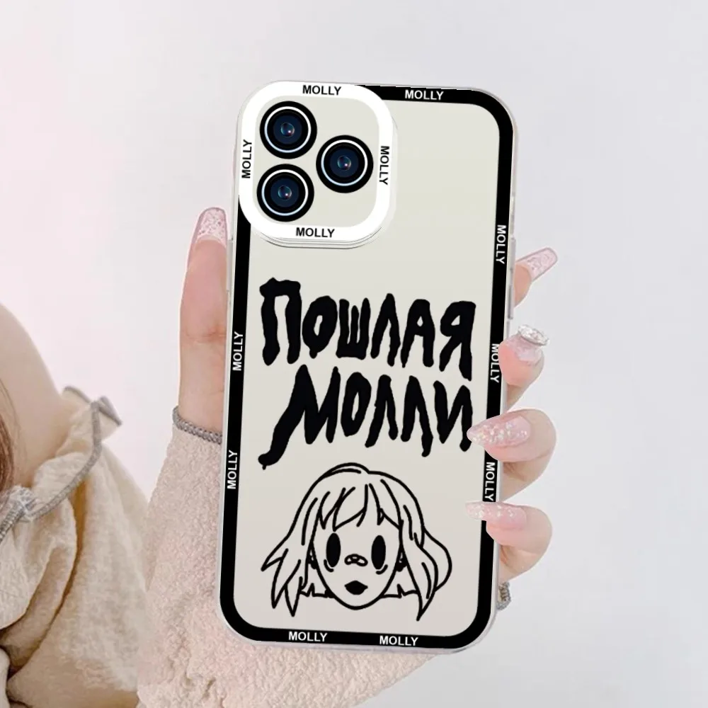 Poshlaya Molly Singer Phone Case For Xiaomi Redmi Note 11 10 9 8 7 Pro Max Transparent Shell