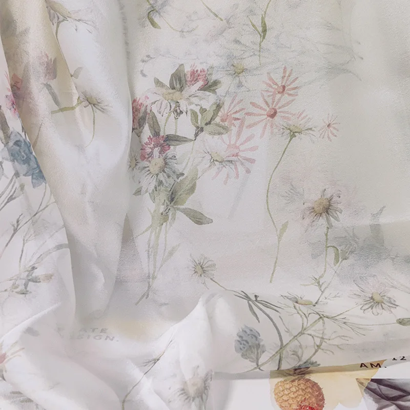 Chiffon Printing Fabric Spring/Summer Dress Fabric Chiffon Breeze Yarn Printed Fabric for Sewing