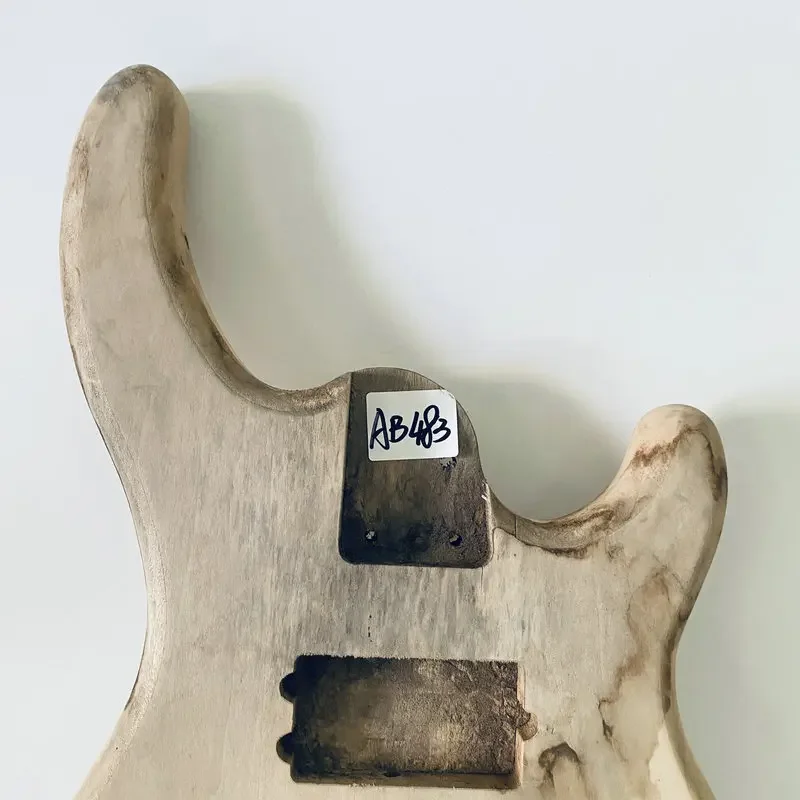 AB483 Special Sales Electric Bass Body in Solid Basswood with Damages and Dirty DIY Guitar Parts for Replacement