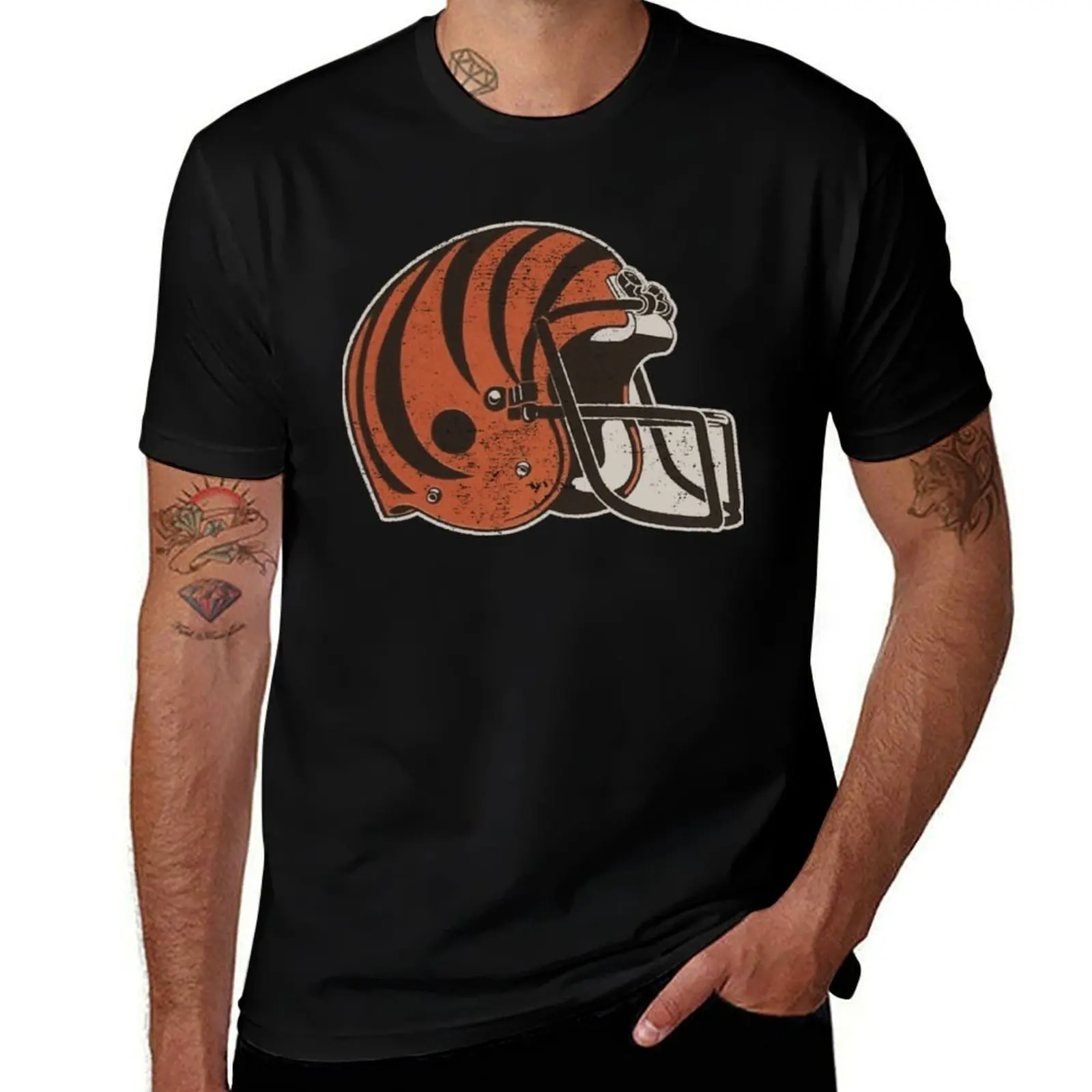 

80's Bengals Helmet T-Shirt printed t shirts for man funny t shirts cotton T-Shirt