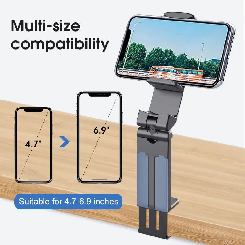 Multifunction Phone Holder Travel Stand 360 Rotate Foldable Bracket Adjustable Headphone Holder Tablet Stand Mount in Car Clip
