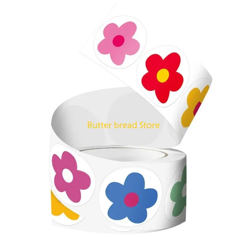 W89C 500Pcs Flower Sticker Kid Reward Sticker For Scrapbooking Journal Notebook Album