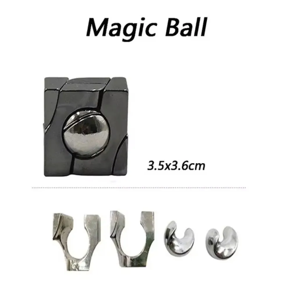 퍼즐 장난감 No1-36 합금 공 클래식 IQ 금속 두뇌 티저 매직 퍼즐 게임 장난감 어린이 성인 재미 있은 선물