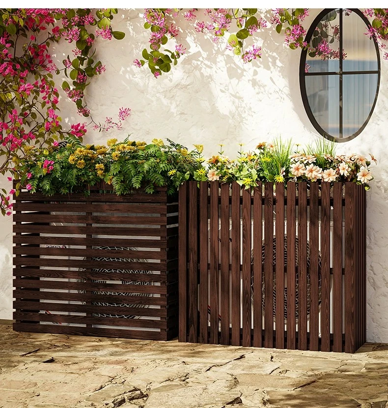 Outdoor air conditioner, external unit, protective cover, windshield, decorative shielding fence, beautifying sunshade