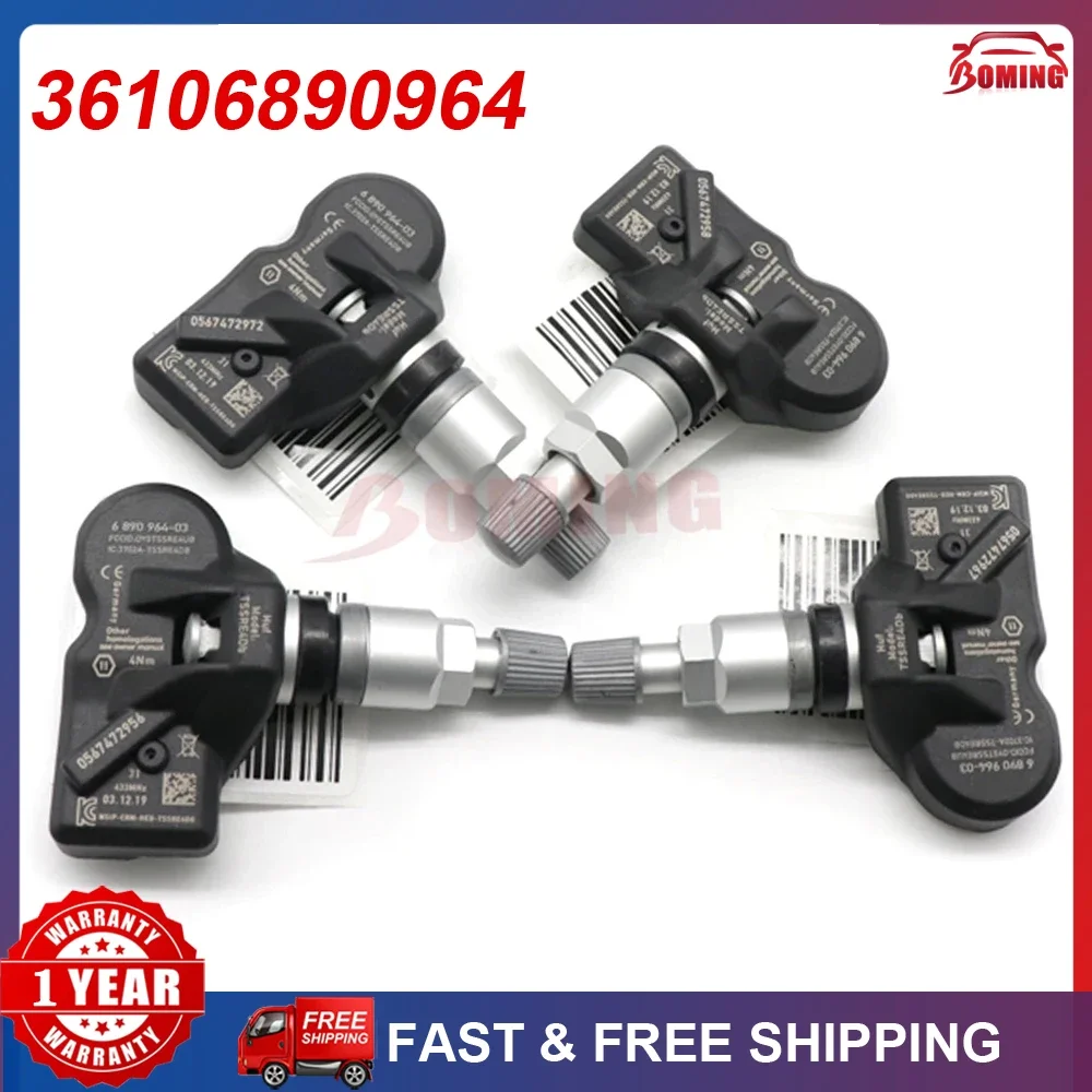 

36106890964 Car TPMS Tire Pressure Sensor For BMW X1 X3 X4 Z4 2 3 4 5 6 7 320I Mini COOPER R60 433MHz 36106874830 6798872