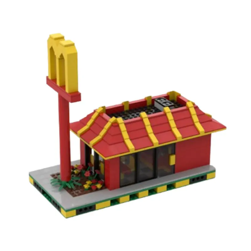 Spot MOC-107174 669 pçs arquitetura moderna diy pequenas partículas montagem blocos de construção puzzle brinquedo modelo presente conjunto ornamento