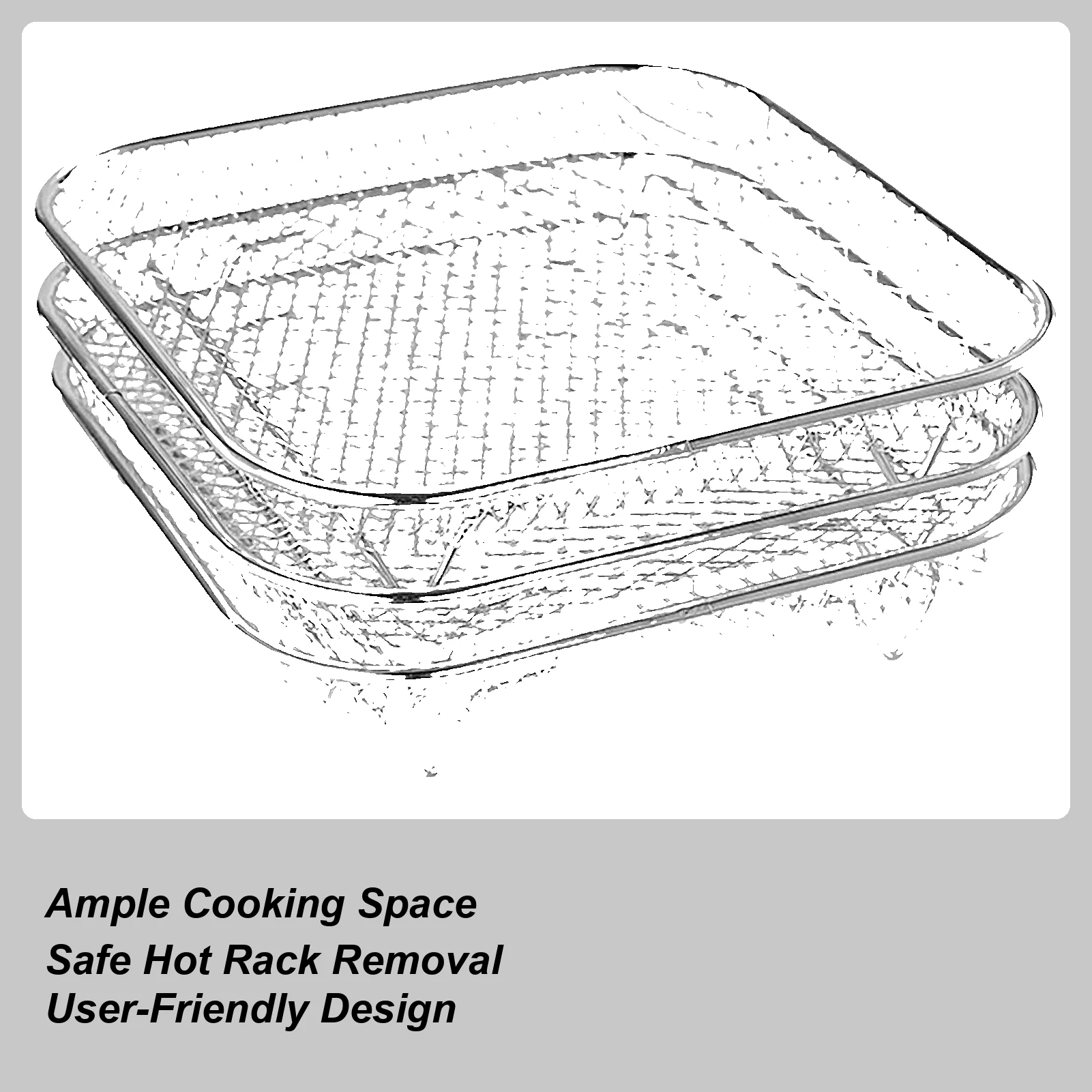 

Корзина для фритюрницы, 8 дюймов, подставка для бекона для фритюрницы, 13 предметов, штабелируемая корзина для сушки из нержавеющей стали с антипригарным покрытием, набор для кухонной духовки