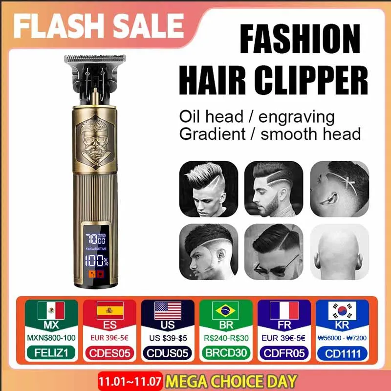 T9 Electric Hair Cutting Machine Hair Clipper Beard Shaving Body Hair Trimmer Clippers Professional Barber Men Trimmer Shaver