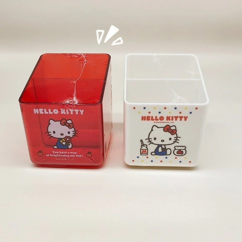 

Hello Kitty Double Layered Pen Holder Cute Creative Cartoon Desktop Stationery Wholesale Primary Secondary School Pen Holders