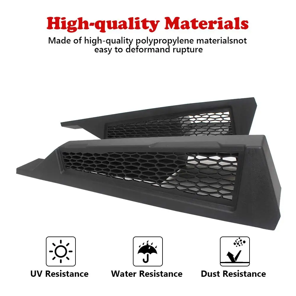 For Polaris RZR XP XP4 Turbo 2016 # 2206649 #2880123 UTV Side Vent Covers Air Intake Grill Bezel Kit ABS Plastic Accessories