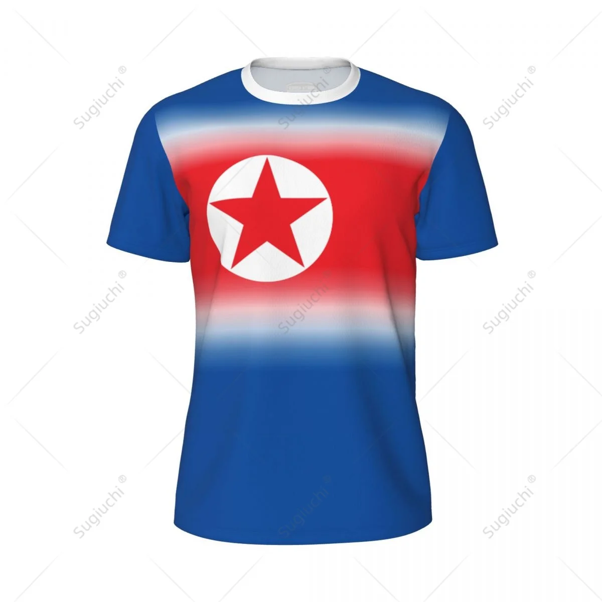 Sports Mesh T-shirt North Korea Flag For Running Bike Soccer Tennis Football Fitness Tees 3D Printed Custom