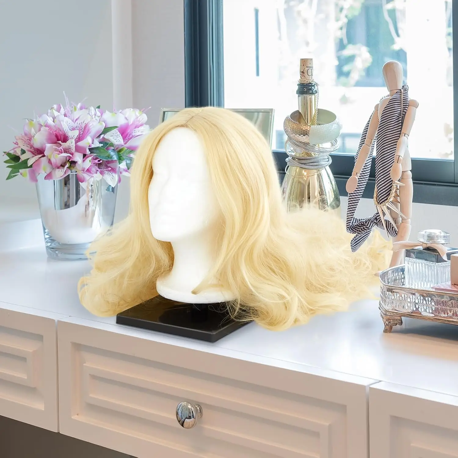 1-4Pcs Non Topple Foam Wig Mannequin Head Styling Holder
