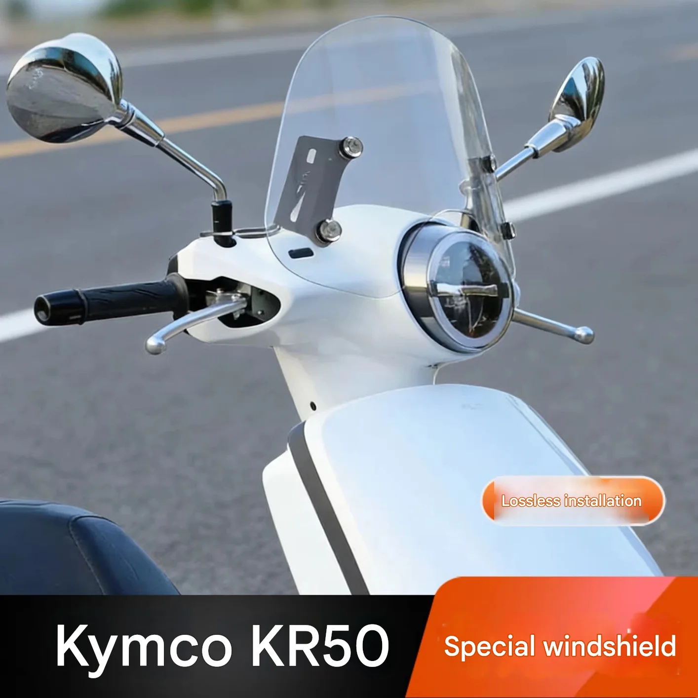 FOR Kymco KR50 Custom Heightened Windscreen Parts Specific Models Compatible NonDamaging Installation Fit Original Vehicle Holes