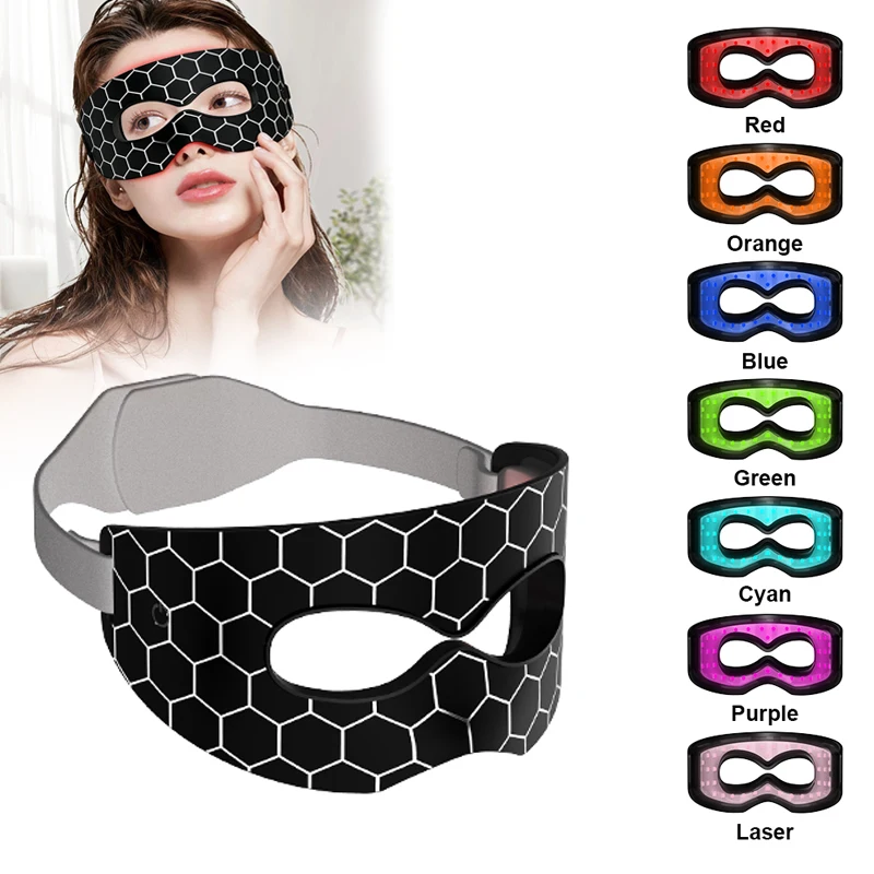 

Eye Beauty Device Red Light Therapy 7 Colors Photon LED Light Modes for Firming Soothing Dark Circle Face Eyes Care Mask Machine