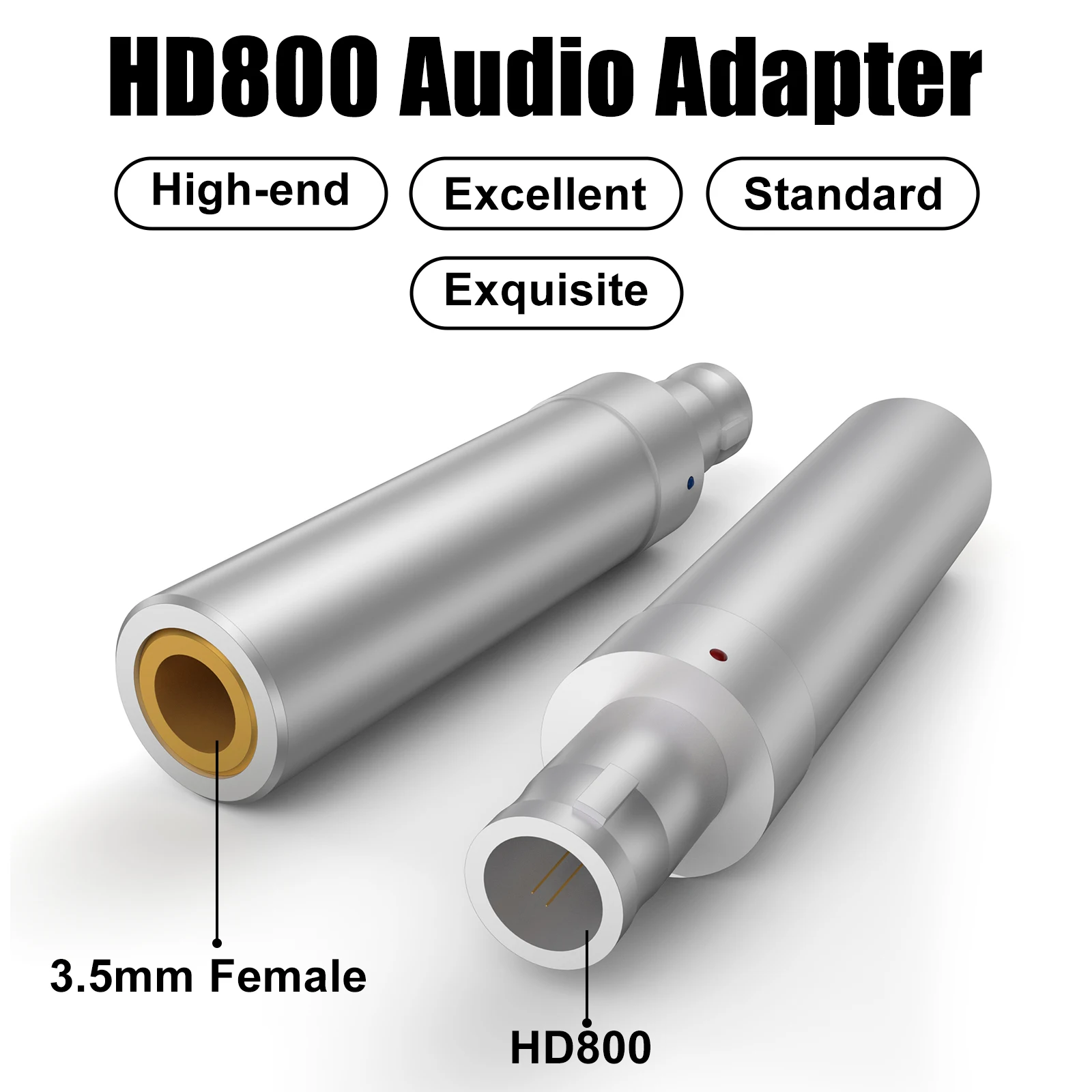 Imagem -04 - Okcsc-adaptador Dual Female Jack Earbuds Conversor de Auscultadores 35 mm Áudio para Sennheiser Hd800 Hd800s Hd820 Dharma D1000