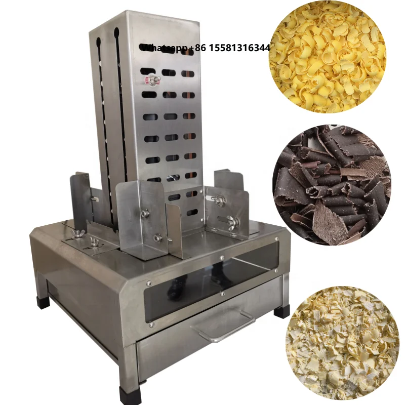 New Stainless Steel Chocolate Shaving & Cutting Machine High Efficiency Easy Operation Plug Powered 220V Commercial Use