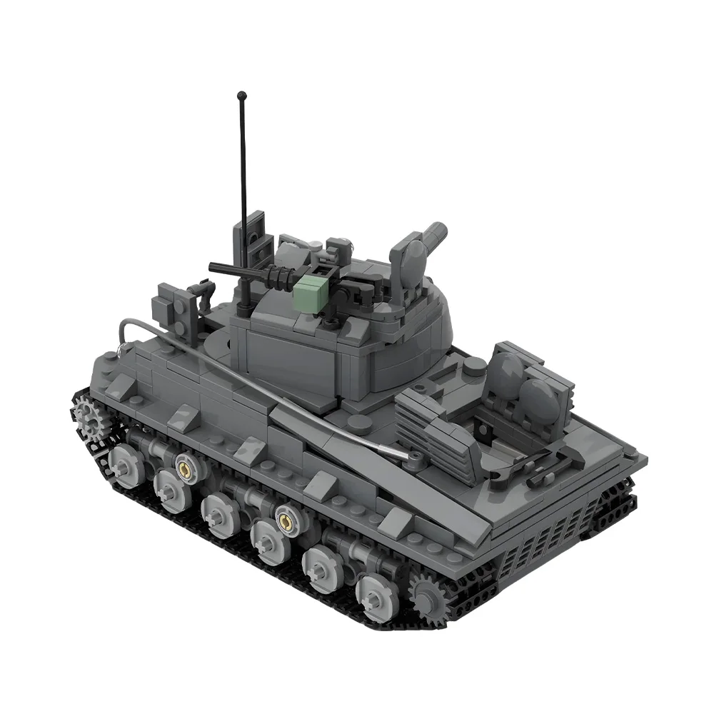 

Gobricks MOC Sherman M4A3 Tank Building Blocks Model WWII Military Sherman M4A3 Tank Bricks Assembly Toys Kids Birthday Gifts