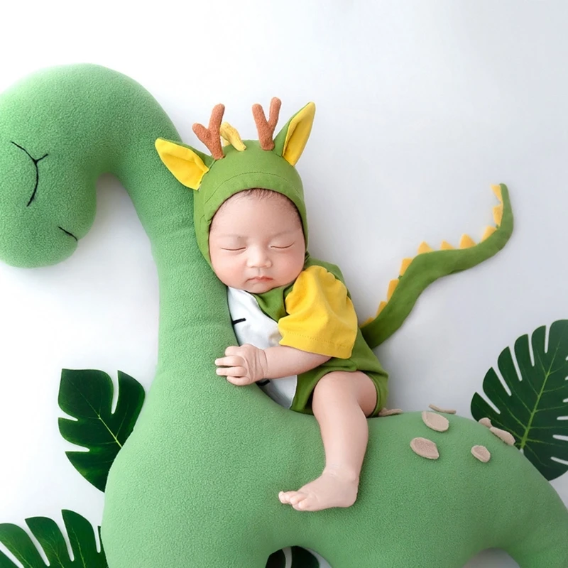 

Baby Photo Shooting Props Dragon Costume Jumpsuit Hat Photo Posing Props Newborn Photography Suit Backdrop Accessories