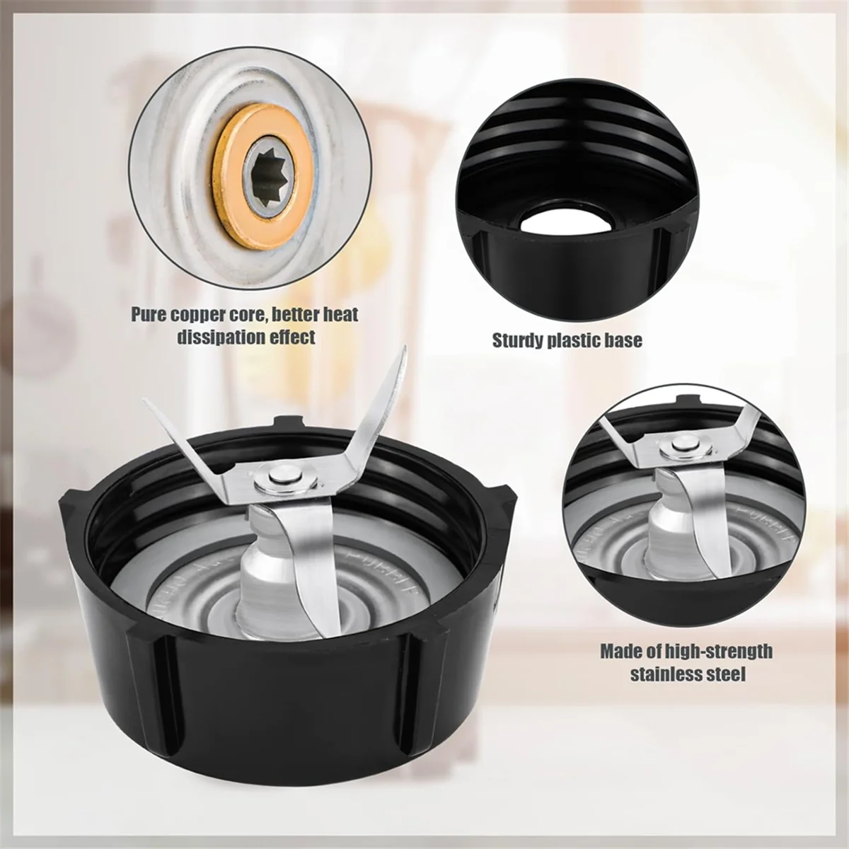 항아리 베이스 캡이 있는 믹서기 아이스 블레이드, 오스테라이저 블렌더용 액세서리, 믹서기 교체 부품, 7 개