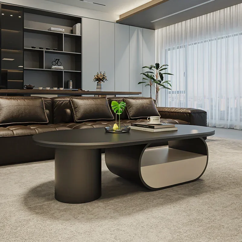 Unique Drawers Coffee Table Aesthetic Italian Luxury Modern High Coffee Table Nordic Round Computer Metal Couchtisch Furniture