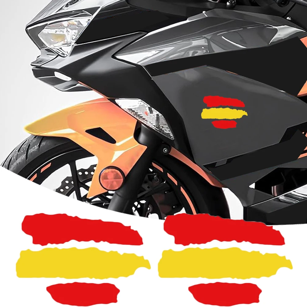 

2 шт. светоотражающая наклейка на багажник автомобиля, флаг Испании, Стайлинг, декоративные наклейки, виниловая эмблема мотоцикла, значок, наклейка, аксессуары