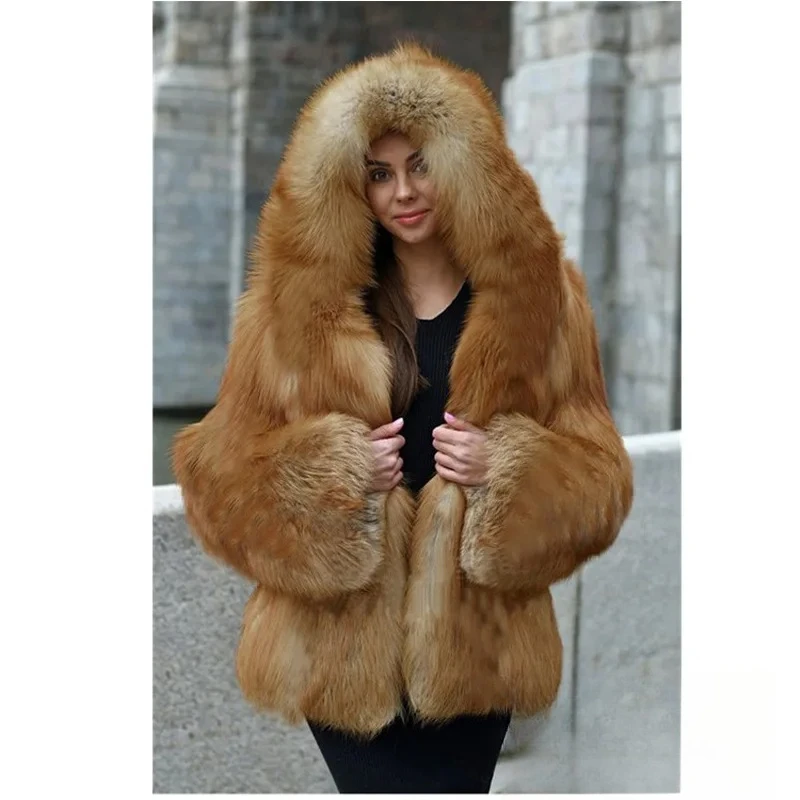 여성 출퇴근용 밍크 퍼 코트 따뜻한 여성 겨울 에코 퍼 재킷 솔리드 롱 헤어 포켓 숏 인조 퍼 아우터