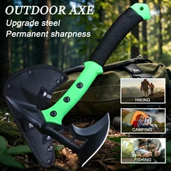 Camping equipment Tactical hand axe premium 420 steel car camper car Pointed life saving axe Bush adventure cutting axe