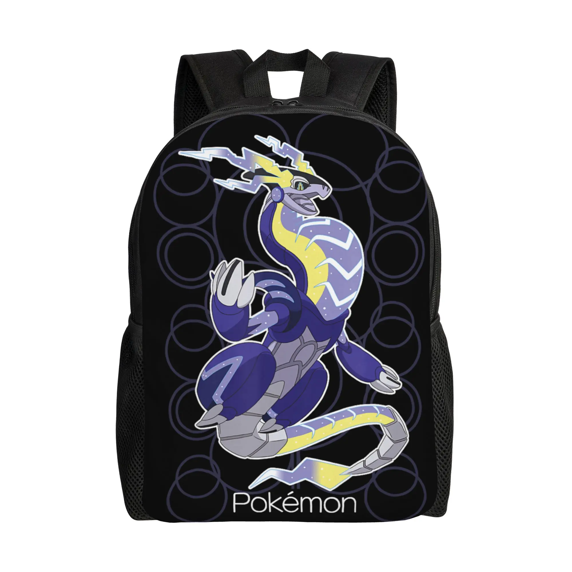 mochilas-bandai-pokemon-miraidon-legendary-paradox-circle-portrait-daypack-mochila-escolar-com-fecho-de-ziper
