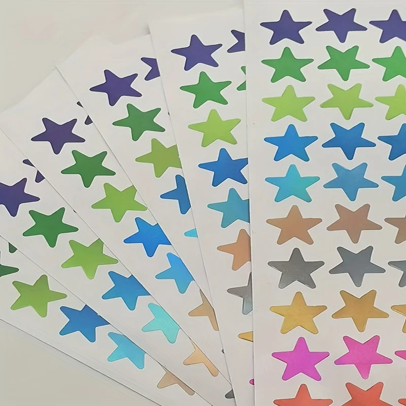 5pcs colored star stickers - perfect for DIY crafts, planner decorations, and journal decorations. image 6