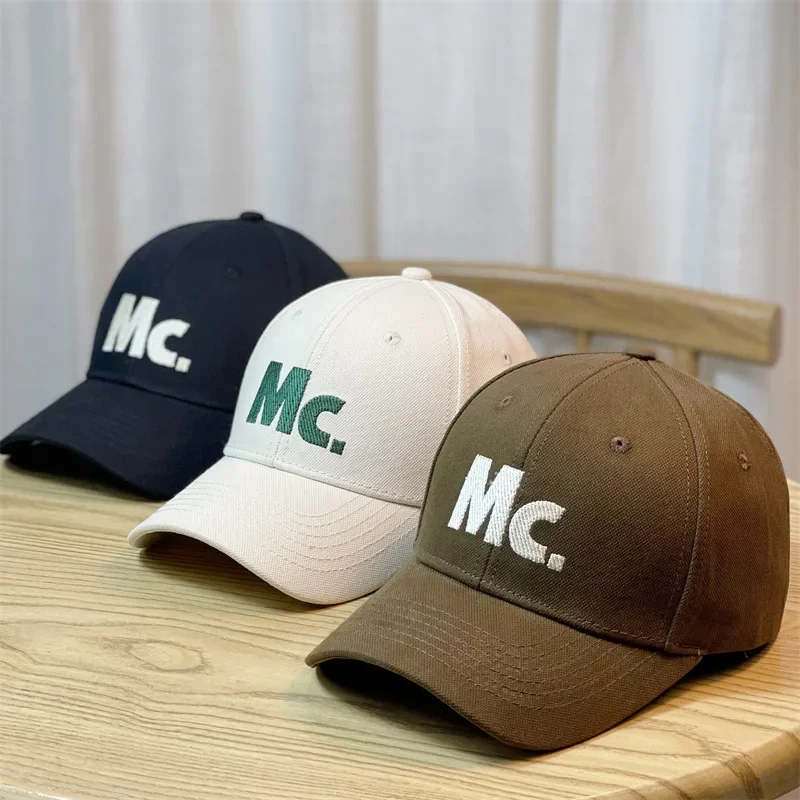 

Korean Version Embroidered Letter Hardtop Baseball Hat Casual Versatile Sunshade Cap