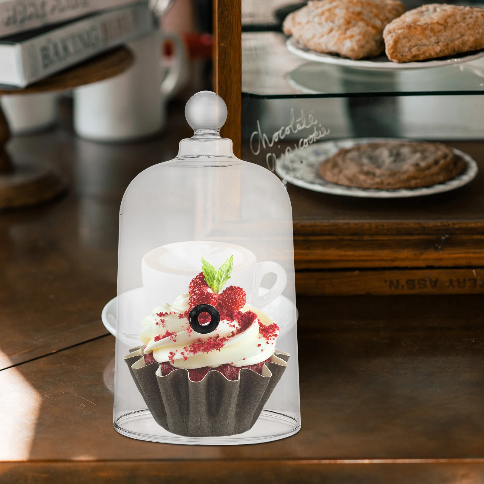 

1 шт., прозрачная крышка для еды, элегантный дизайн, портативный легкий кухонный инструмент, без запаха, здоровая стеклянная защита для посуды