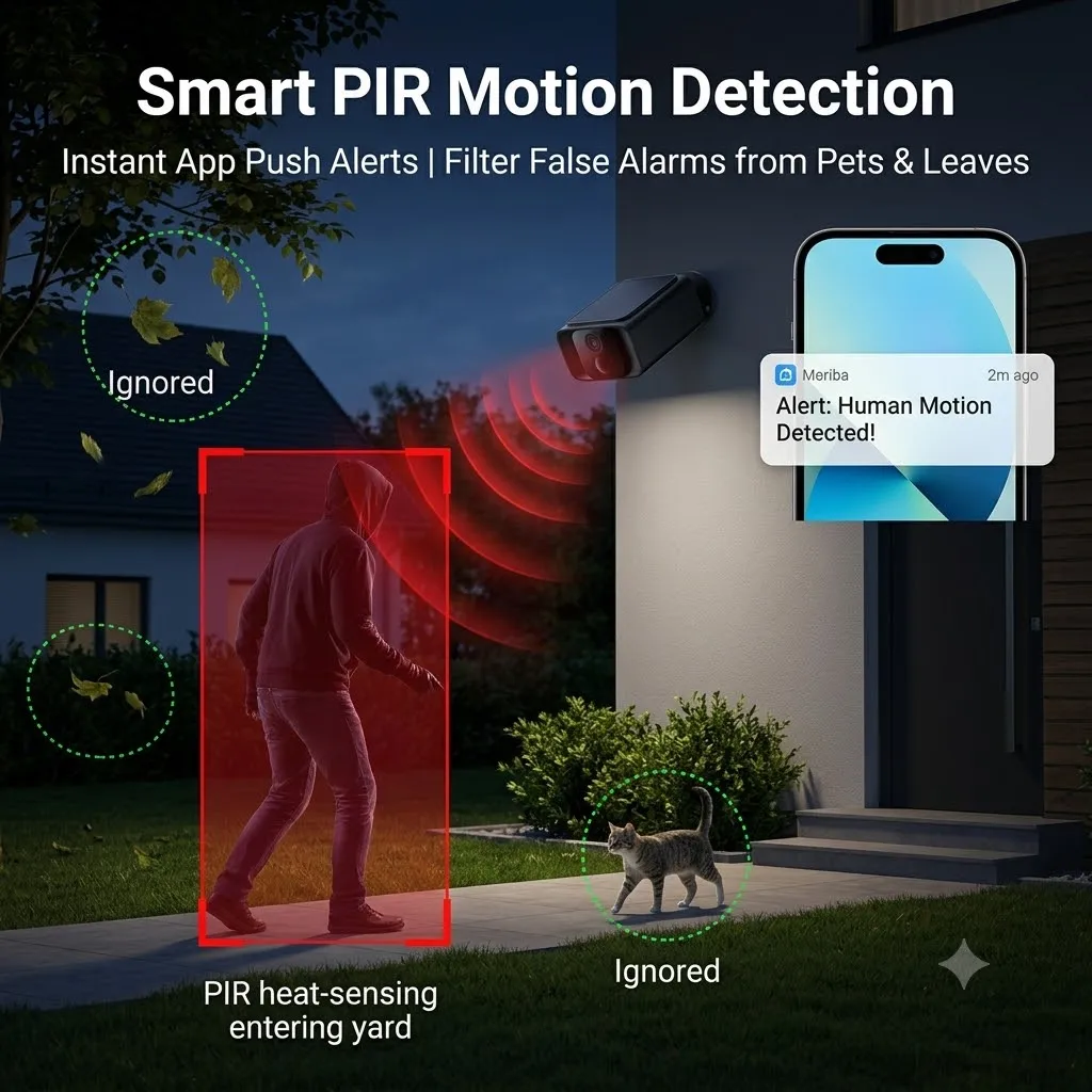 2K 5MP WiFi Camera with Solar Battery Two Way Audio Color Night Vision PIR Alarm for Smart Surveillance Security Solutions
