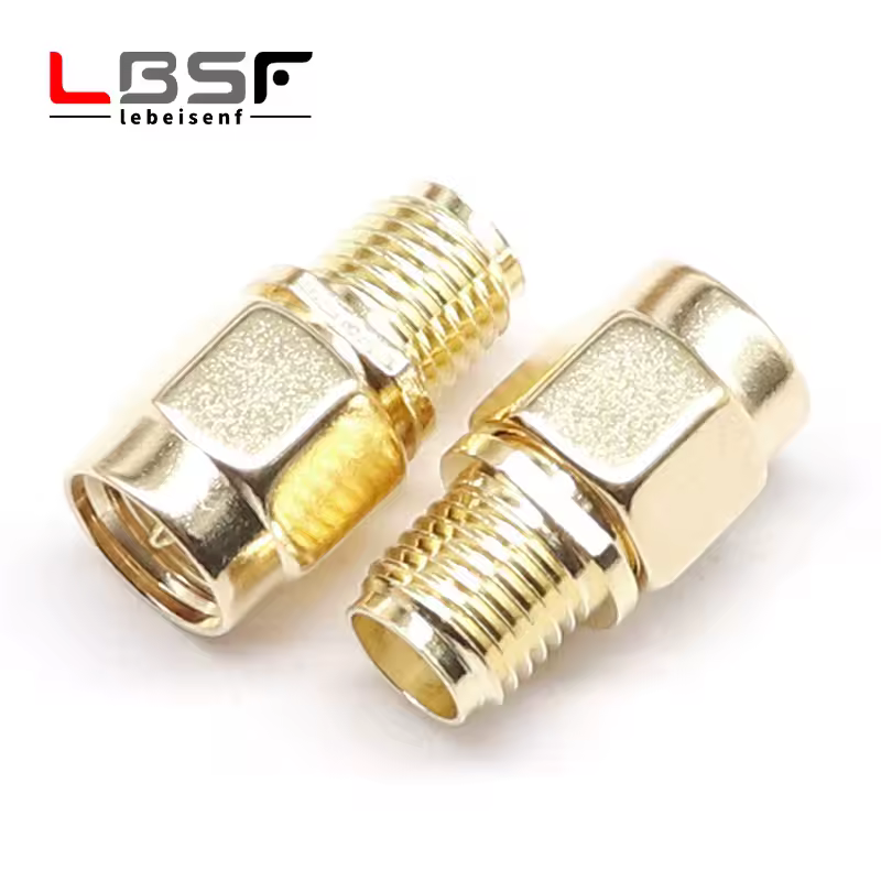 Kit adaptador SMA Coaxial RF SMA a SMA macho hembra, convertidor de conector de barril de tuerca de acoplamiento Coaxial RF para WIFI