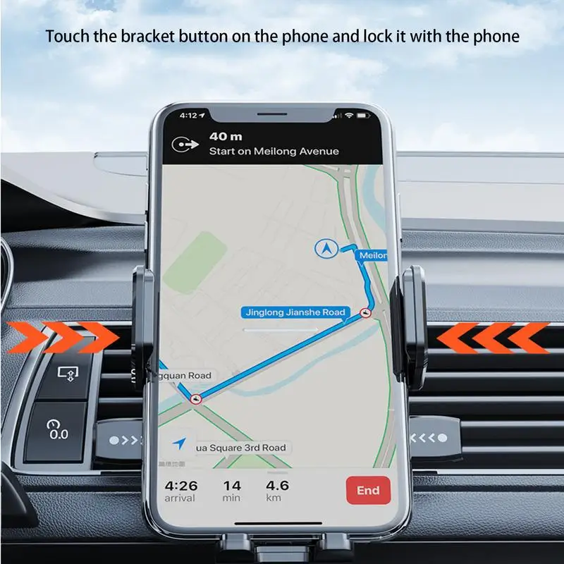 Держатель для мобильного телефона Автомобильный держатель для телефона на приборной панели Вращение на 360° Крепление для мобильного телефона Подставка на присоске Держатель для телефона для лобового стекла Air