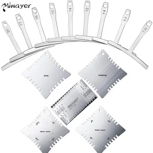 Miwayer-Kit de herramientas de medición Luthier para guitarra, regla de acción de cuerda, medidor de radio, herramientas de reparación de guitarra