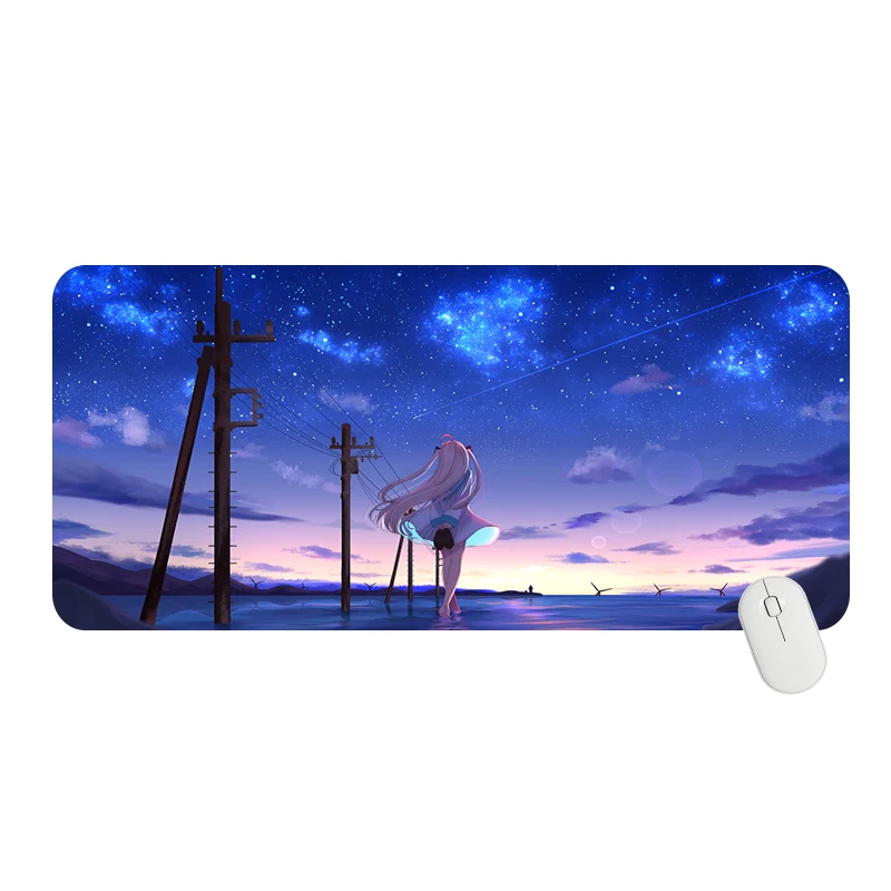 

Animation pattern gaming mouse pad DIY computer mechanical keyboard rubber non-slip desk mat oversized extended writing pads