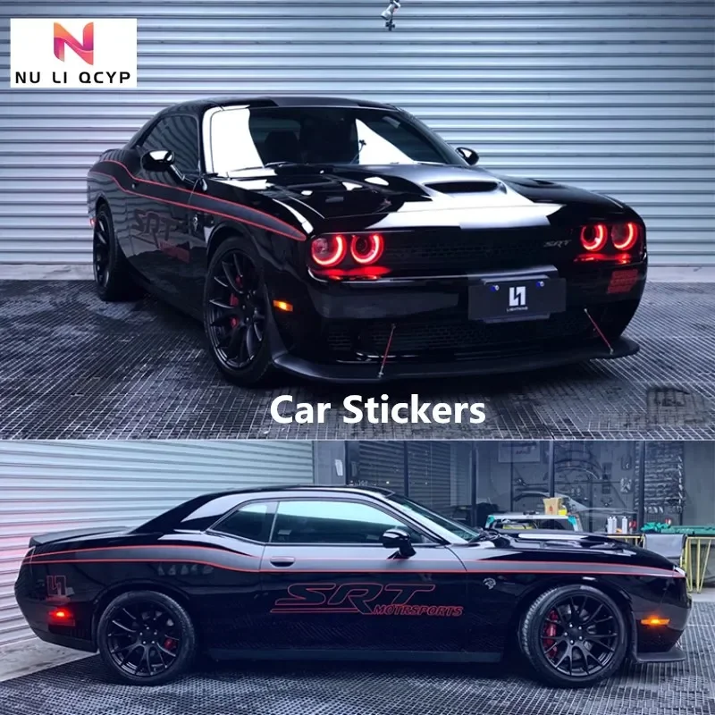 

Car Stickers FOR Ford Dodge Challenger DODGE SRT Body Hood Custom Decoration Fashion Sports Decal Film