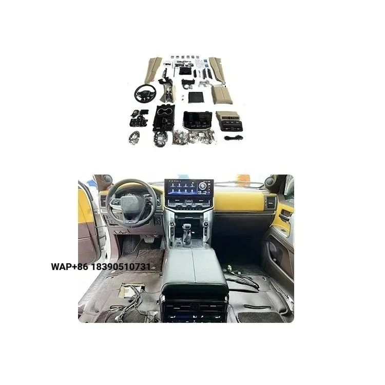 Old Facelift 2008-2023 LC200 Upgrade New 2025 LC300 Center Console Screen Modification Interior Kit for Land Cruiser