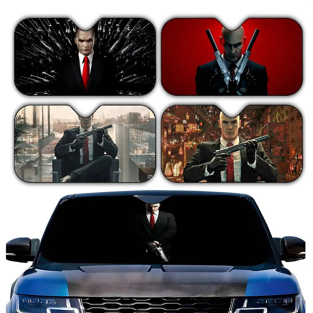 

Game A-Agent 47 Car Sunshade Curtains Driving Car SunShade Windscreen Cover Shade Car SunShade UV Rays Sun Visor Protector