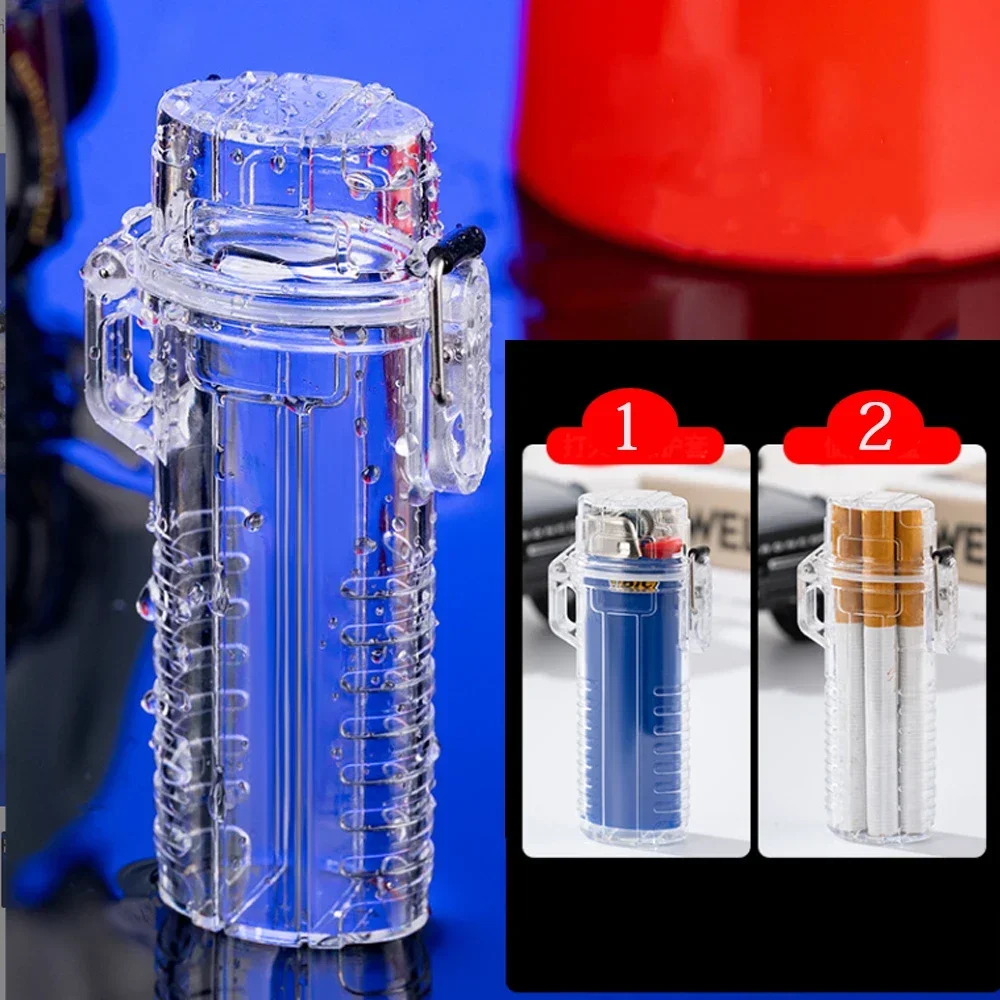 

2PCS Transparent Waterproof Mini 4-pack Cigarette Case Portable Lighter Case That Can Be Paired with J6 Movement Accessories