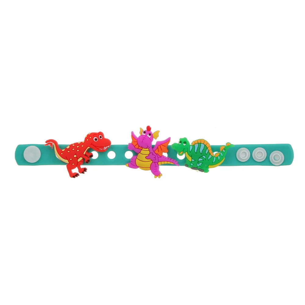 Bracelet de dinosaure en Silicone, pour adultes et enfants, en PVC, avec trou, Animal, cadeaux de fête, nouvelle collection